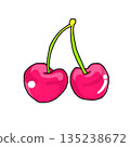 Pink pop cherries 135238672