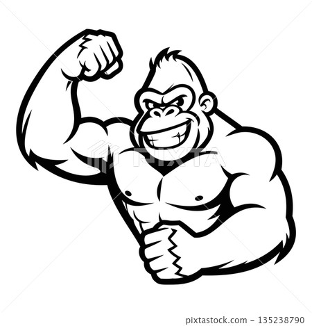 monkey, animal, vector 135238790
