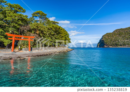 Morokuchi Shrine Torii, Suruga Bay and Mt.Fuji "Toda, Numazu City" 135238819