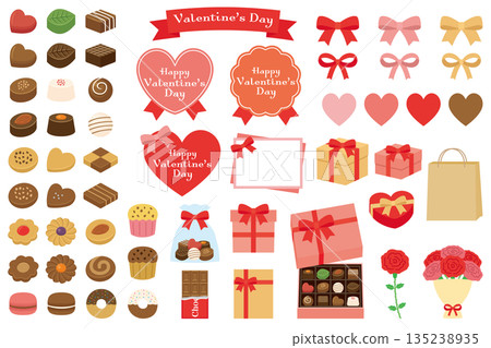 可愛的情人節插畫素材集 135238935