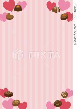 情人節背景心型巧克力簡約橫幅 135238940