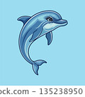 dolphin mascot logo design vector template 135238950