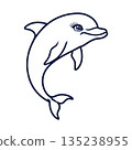 dolphin mascot logo design vector template 135238955