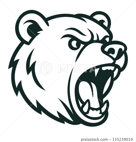 bear head logo mascot design vector template bear head logo mascot design vector template 135239019