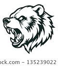 bear head logo mascot design vector template 135239022