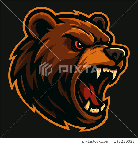 bear head logo mascot design vector template 135239025