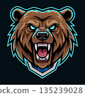 bear head logo mascot design vector template 135239028