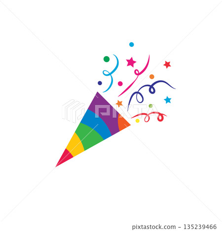 Party popper icon Party popper icon 135239466
