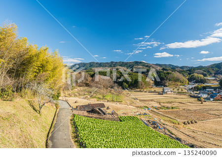 Winter rural scenery of Asuka Village, Nara Prefecture 135240090