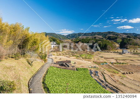 Winter rural scenery of Asuka Village, Nara Prefecture 135240094