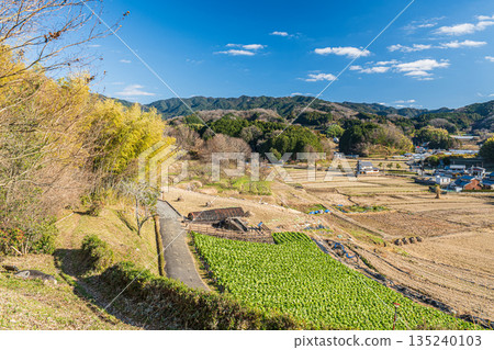 Winter rural scenery of Asuka Village, Nara Prefecture Winter rural scenery of Asuka Village, Nara Prefecture 135240103