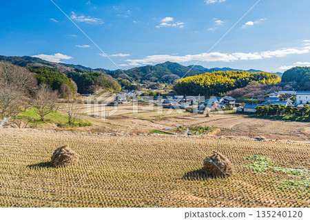 Winter rural scenery of Asuka Village, Nara Prefecture 135240120