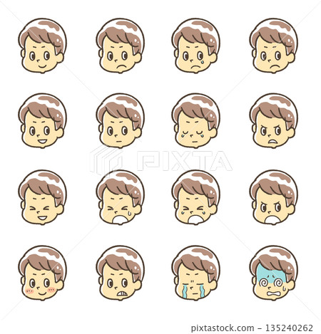 臉部表情集 1 男性 135240262