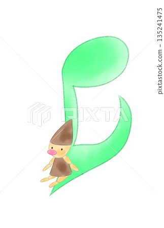 Musical note with doll 135241475