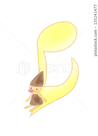 Musical note with doll 135241477