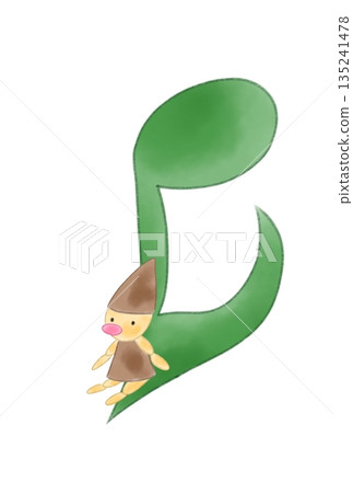 Musical note with doll Musical note with doll 135241478