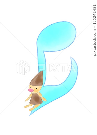 Musical note with doll 135241481