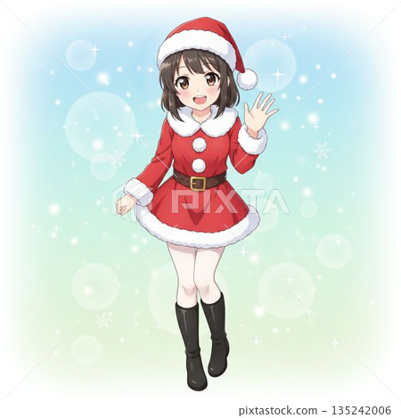 Smiling young woman wearing Santa costume Smiling young woman wearing Santa costume 135242006