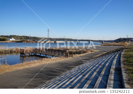 Landscape on the riverbank 135242211