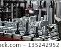 Modern metalworking. Parts manufactured on a CNC machine. 135242952