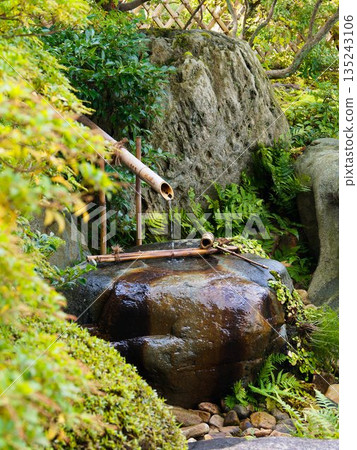 A tranquil garden where the sound of bamboo lion drums resonates A tranquil garden where the sound of bamboo lion drums resonates 135243106