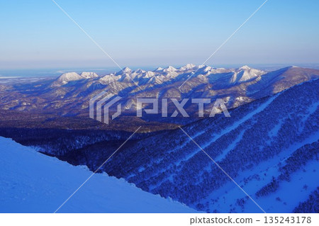 Mount Musa seen from Mount Shari in winter Mount Musa seen from Mount Shari in winter 135243178