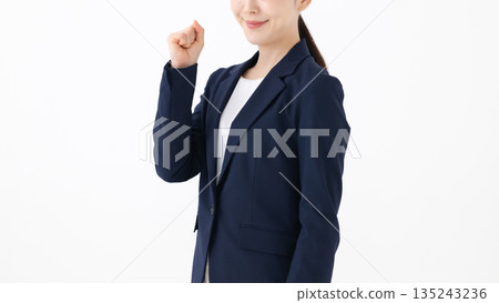 A woman doing a guts pose 135243236
