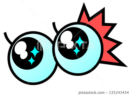 一幅閃閃發光的眼球插圖，重點突出了一個令人驚訝的點。 135243434