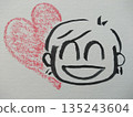 Heartfelt thank you, hand-drawn message in crayon Heartfelt thank you, hand-drawn message in crayon 135243604