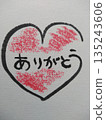 Heartfelt thank you, hand-drawn message in crayon Heartfelt thank you, hand-drawn message in crayon 135243606