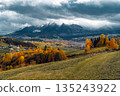 Polish Tatra Mountains panorama from Czarna Gora viewpoint 135243922