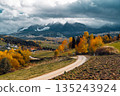 Polish Tatra Mountains panorama from Czarna Gora viewpoint 135243924