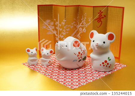 Mouse New Year's card material (New Year's card material / New Year material) 135244015