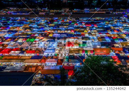 Night view of Talat Lot Failachadah (Thailand) 135244042