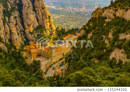 Exterior of Montserrat Monastery (Barcelona, Spain) 135244102