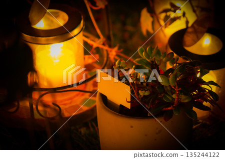 Image of fashionable candles 135244122