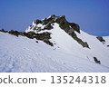 Rock mass on the summit of Mt. Rausu in winter 135244318