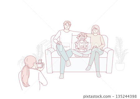 Family photosession and lifestyle concept. 135244398
