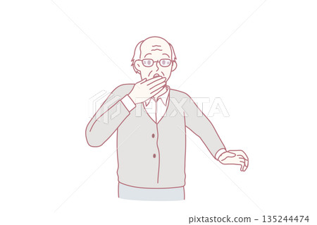 Getting virus and coughing concept. 135244474