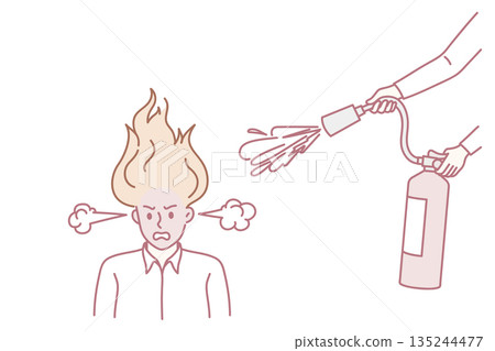 Emotional stress and over work concept 135244477