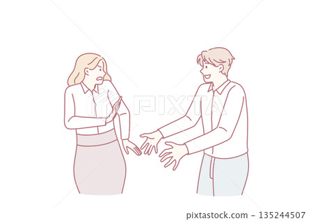 Personal distance and boundaries concept 135244507