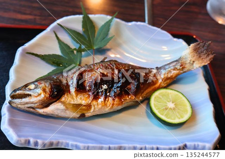 A fragrant grilled fish with a Japanese feel A fragrant grilled fish with a Japanese feel 135244577