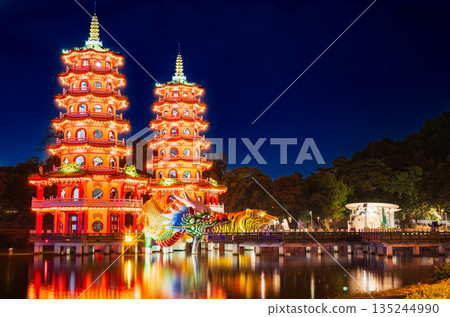 高雄荷花池的標誌：龍虎塔 135244990