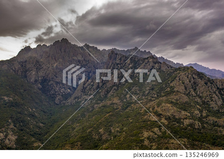 Stormy weather mountains Stormy weather mountains 135246969