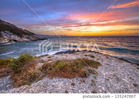 Sunset over Mediterranean sea 135247007