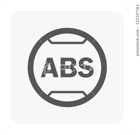 ABS Indicator Button Vector Icon ABS Indicator Button Vector Icon 135247161