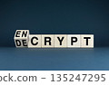 Wooden blocks spelling Encrypt - Decrypt. 135247295