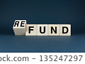 Wooden blocks spelling Fund - Refund 135247297