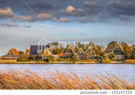 Traditional village scene holland 135247358