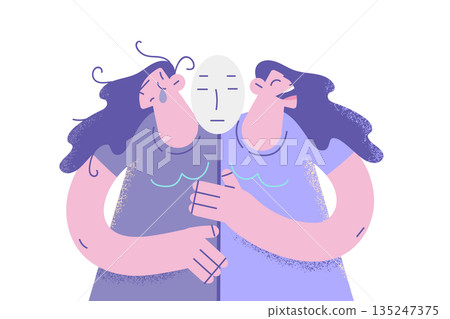 Woman have different emotions suffer from mood swings Woman have different emotions suffer from mood swings 135247375